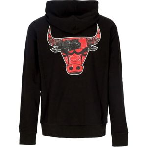 New Era, Sweatshirts & Hoodies, Heren, Zwart, S, NBA Team Logo Hoodie Zwart/Rood