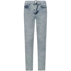 Guess, Blauwe Skinny Jeans met Metalen Logo Blauw, Dames, Maat:W24