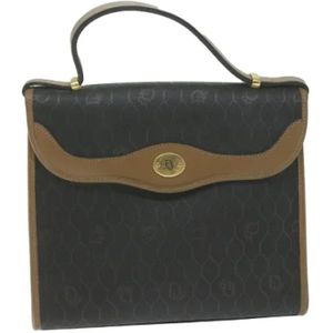 Dior Vintage, Tweedehands Canvas handtassen Zwart, Dames, Maat:ONE Size