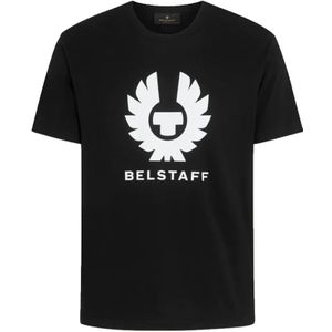 Belstaff, Tops, Heren, Zwart, S, Katoen, Phoenix T-Shirt Zwart