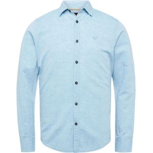 PME Legend, Casual Modern Fit Linnen Overhemd Blauw, Heren, Maat:S