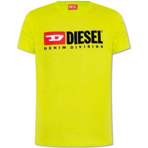 Diesel, ‘T-Diegor-Div’ T-shirt Groen, Heren, Maat:XL