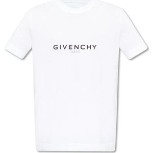 Givenchy, Tops, Heren, Wit, M, Katoen, Logo T-shirt