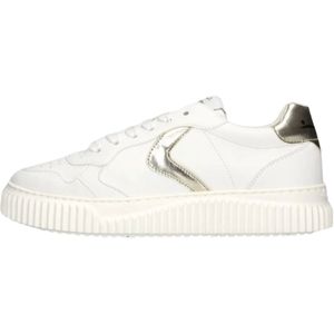 Voile Blanche, Schoenen, Dames, Wit, 37 EU, Katoen, Witte Lage Sneakers Hybro 03