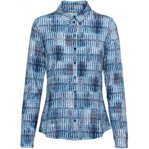 &Co Woman, Blouses & Shirts, Dames, Blauw, S, Jersey Blouse met Lange Mouwen