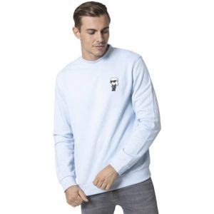 Karl Lagerfeld, Sweatshirts & Hoodies, Heren, Blauw, S, Katoen, Hemelsblauwe Iconische Sweater