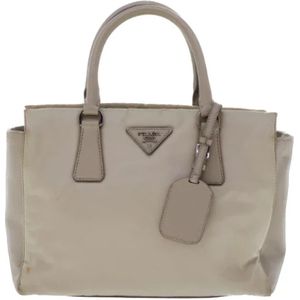 Prada Vintage, Beige Nylon Prada Tas Beige, Dames, Maat:ONE Size