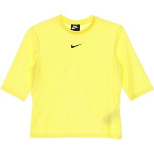 Nike, Sport, unisex, Geel, M, Polyester, Sportswear Icon Clash Mesh Top