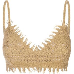 Ermanno Scervino, Tops, Dames, Bruin, S, Bruine Macramé Bh Top