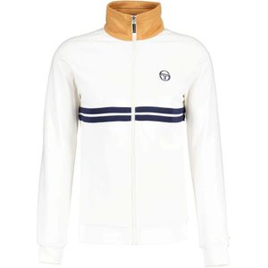 Sergio Tacchini, Sweatshirts & Hoodies, Heren, Wit, L, Katoen, Dallas Tracktop Ritszak Polyester Katoen