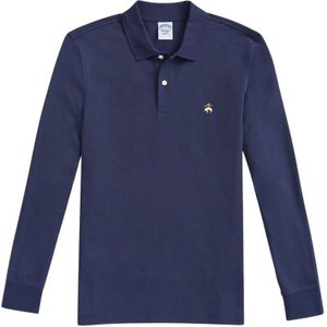 Brooks Brothers, Tops, Heren, Blauw, M, Katoen, Polo shirt van stretchkatoen in marineblauw