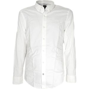 Hugo Boss, Overhemden, Heren, Wit, XL, Katoen, Formeel overhemd