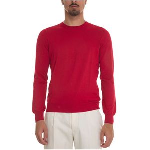 Gran Sasso, Katoenen Ronde-hals Pullover Rood, Heren, Maat:L