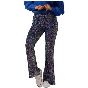 Colourful Rebel, Broeken, Dames, Veelkleurig, L, Sequins Flare Broek