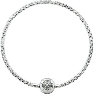 Thomas Sabo, Sterling Zilver Karma Beads Armband - Elegant Ontwerp Grijs, Dames, Maat:ONE Size