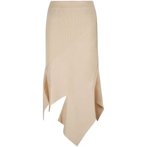 Stella McCartney, Witte Midi Rokken Beige, Dames, Maat:M