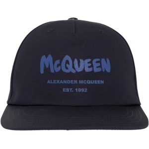 Alexander McQueen, Accessoires, Heren, Blauw, L, Navy Logo Baseballpet