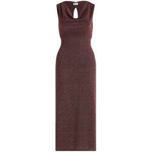 vera mont, Kleedjes, Dames, Rood, XS, Rugloze Bodycon Jurk met Lurexdraad