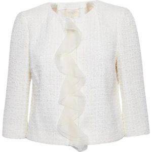Giambattista Valli Pre-owned, Pre-owned, Dames, Wit, S, Tweed, Pre-owned Fabric outerwear