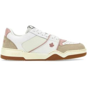 Dsquared2, Schoenen, Dames, Beige, 38 EU, Multicolor Spiker Sneakers