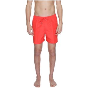 Calvin Klein, Heren Zwemkleding Lente/Zomer Rood, Heren, Maat:XL