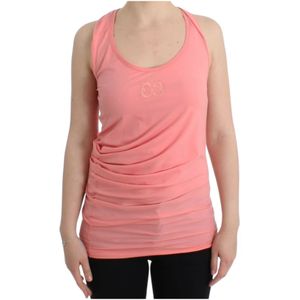 Roberto Cavalli, Tops, Dames, Roze, M, Katoen, Chique Roze Tanktop Katoenmix