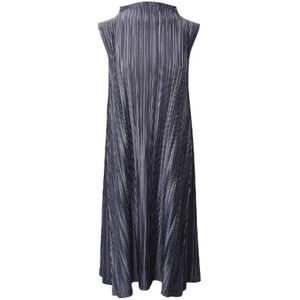 Issey Miyake Pre-owned, Pre-owned, Dames, Grijs, M, Polyester, Pre-owned Polyester dresses
