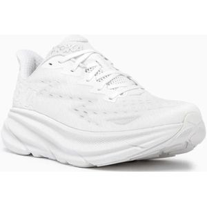 Hoka One One, Schoenen, Heren, Wit, 39 1/2 EU, Ademende Tech Stof Clifton 9 Sneakers