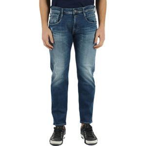 Replay, Vintage Slim Fit Jeans Blauw, Heren, Maat:W33 L32