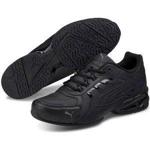 Puma, Schoenen, Heren, Zwart, 45 EU, Leer, Sportieve dagelijkse sneakers met Soft Foam technologie