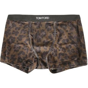 Tom Ford, Ondergoed, Heren, Bruin, S, Katoen, Boxershort met Luipaardprint