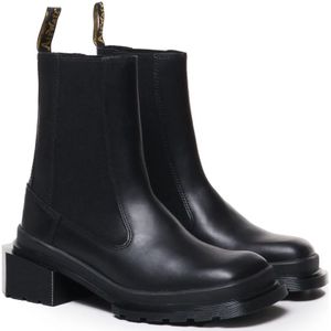 Dr. Martens, Schoenen, Dames, Zwart, 36 EU, Iconische Zwarte Vierkante Laarzen