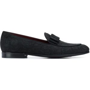 Dolce & Gabbana, Schoenen, Heren, Zwart, 41 1/2 EU, Zwarte Barok Jacquard Loafers