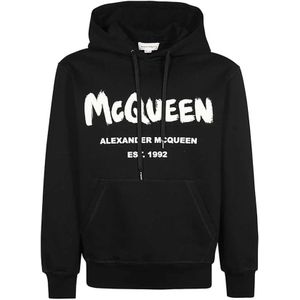 Alexander McQueen, Sweatshirts & Hoodies, Heren, Zwart, M, Katoen, Sweatshirts