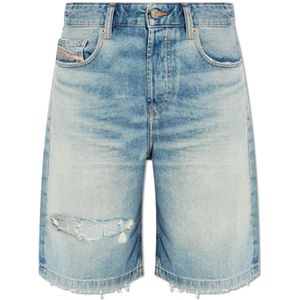 Diesel, Korte broeken, Dames, Blauw, W30, Denim, ‘De-Sire’ denim shorts