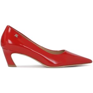 Kazar Studio, Schoenen, Dames, Rood, 40 EU, Leer, Rode pumps met avant-garde hak