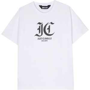 Just Cavalli, Tops, Heren, Wit, S, Witte T-shirts & Polo's voor mannen