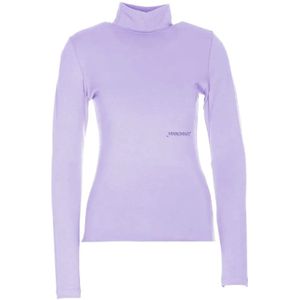 Hinnominate, Luxe Lichtgewicht Coltrui Sweatshirt Paars, Dames, Maat:M