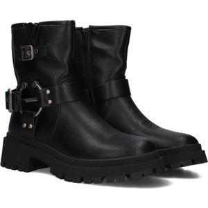 Mexx, Schoenen, Dames, Zwart, 41 EU, Suède, Zwarte Biker Boots Parvati Stijl