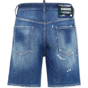 Dsquared2, Korte broeken, Heren, Blauw, 2Xs, Katoen, Stijlvolle zomer bermuda's voor mannen