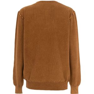 Cashmere Company, Truien, Heren, Bruin, 3Xl, Katoen, Heren Crew Neck Sweater Bruin