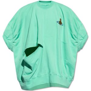 Vivienne Westwood, Sweatshirt met korte mouwen Groen, Heren, Maat:L
