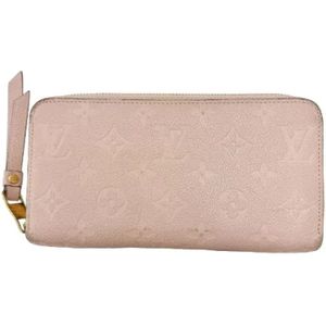 Louis Vuitton Vintage, Pre-owned, Dames, Roze, ONE Size, Katoen, Pre-owned Canvas wallets