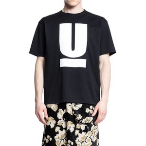 Undercover, Tops, Heren, Zwart, XL, Grafische Print T-Shirt Zwart Ronde Hals