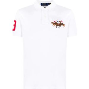 Polo Ralph Lauren, Tops, Heren, Wit, S, Katoen, Witte Casual Polo Shirt voor Mannen