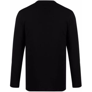 Tom Ford, Tops, Heren, Zwart, L, Katoen, Zwarte Henley Katoenen Stretch Jersey