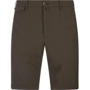 PT Torino, Korte broeken, Heren, Bruin, M, Katoen, Bruine Bermuda Shorts met Medium Taille