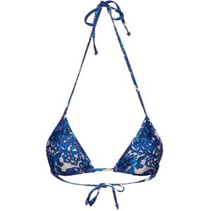 La DoubleJ, Klassieke Triangel Bikini Top Blauw, Dames, Maat:L