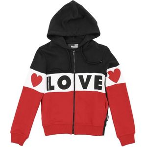 Love Moschino, Sweatshirts & Hoodies, Dames, Veelkleurig, L, Katoen, Multicolor Katoenen Sweatshirt