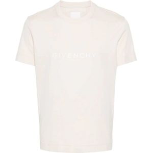 Givenchy, T-Shirts Beige, Heren, Maat:XS